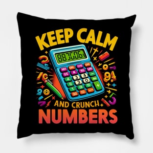 Keep Calm and Crunch Numbers Funny gift for accountant job Pillow