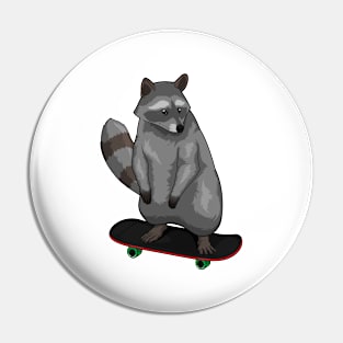 Racoon Skater Skateboard Pin