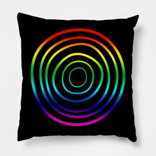 Rainbow Circles Design Pillow
