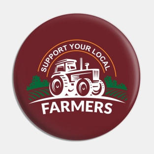 Support Your Local Farmers with Tractor Design Pin