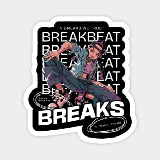 BREAKBEAT  - Breaks Girl (White) Magnet