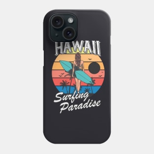 Hawaii Surfing Girl retro Style Gift Phone Case