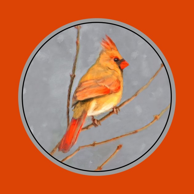 Cardinal on Branch by Alpen Designs