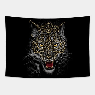 Golden Leopard Tapestry