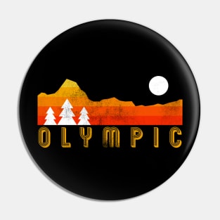 Olympic national park retro vintage Pin