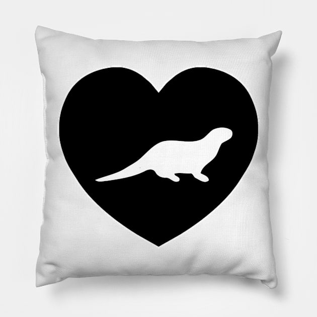 Otter Love | I Heart... Pillow by gillianembers