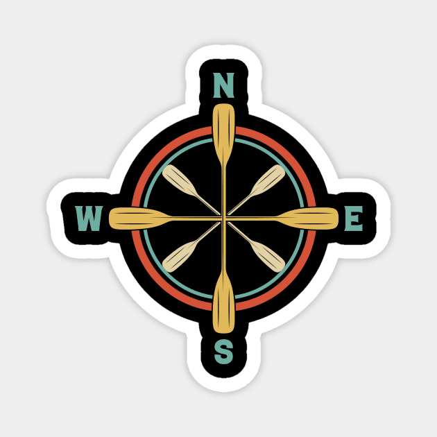 Kayak Paddle Compass Rose Magnet by Your Not a Local