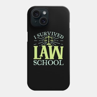 I survived law school Phone Case