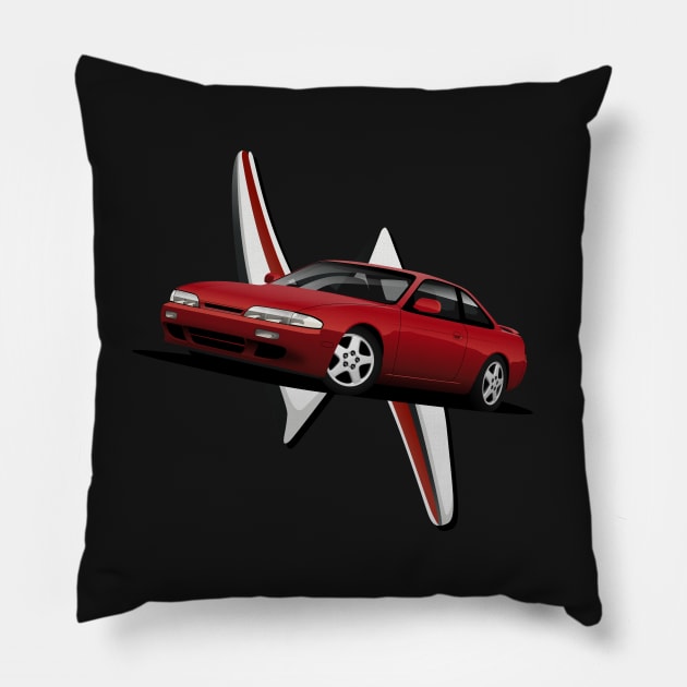 Silvia S14 Pillow by AutomotiveArt