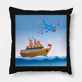 sea and ship Pillow