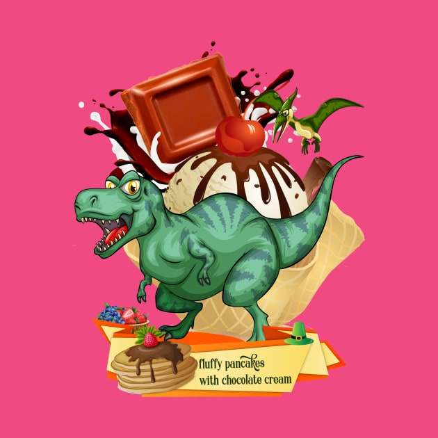 Dinosaurs in Ice Cream with Fine Chocolate by black8elise