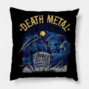 Funny Vintage Death Metal Copper Chemistry Science Pillow