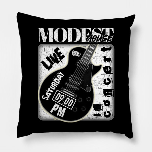 Modest mouse guitar Pillow by Cinema Productions