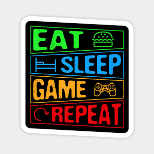 Gaming Eat Sleep Game Repeat Gift Multiplayer Video Games Magnet