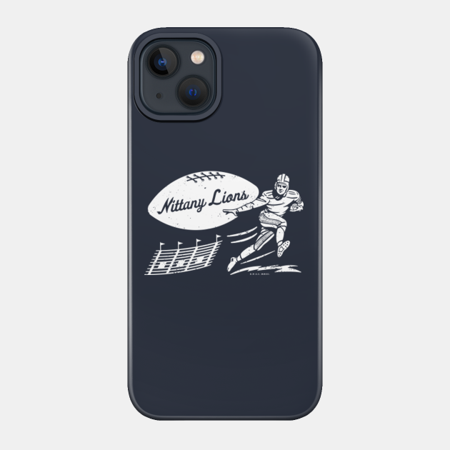 Vintage College Football - Penn State Nittany Lions (White Nittany Lions Wordmark) - Penn State - Phone Case