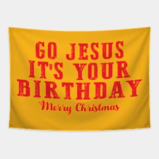 Go Jesus Christmas Tapestry