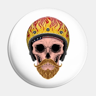 Skull biker head Pin