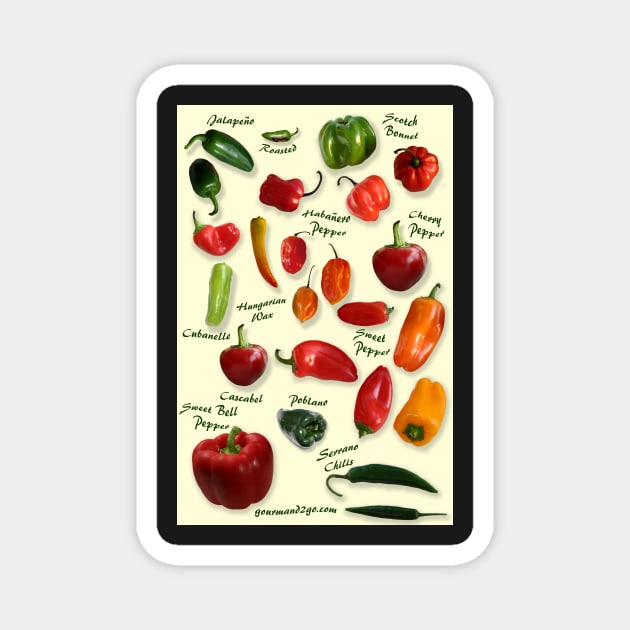 Chili Pepper Identification Magnet by Dreambarks