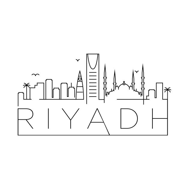 Riyadh Minimal Skyline by kursatunsal