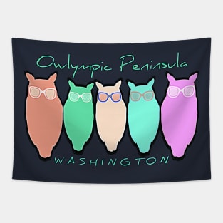 Owlympic Peninsula Washington Tapestry