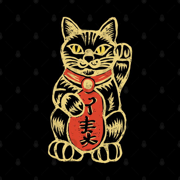 Maneki neko japanese lucky cat by craftydesigns