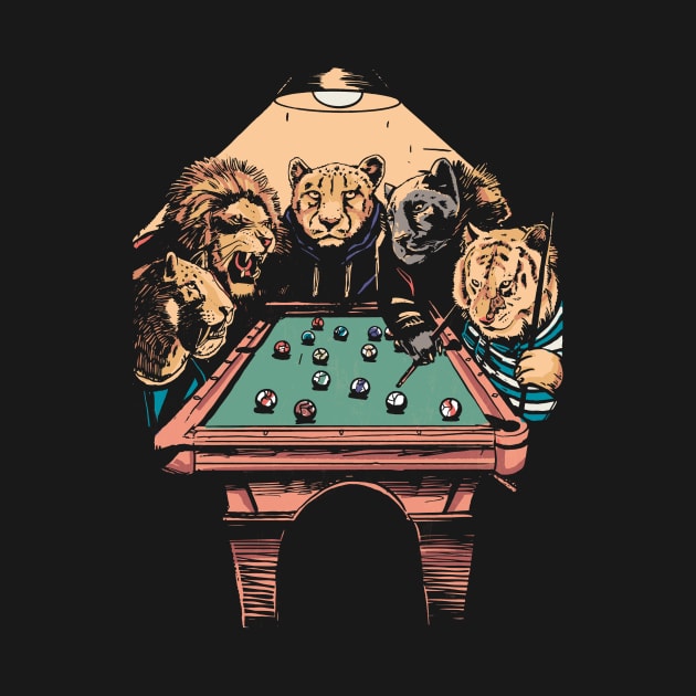 Big Cat Billiards // Funny Animals Playing Pool by SLAG_Creative