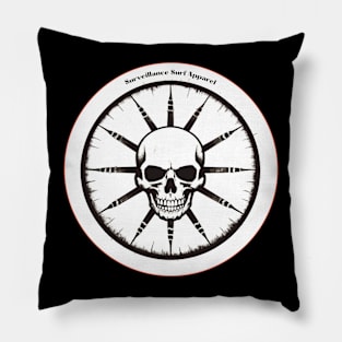 Surveillance Surf Pirate Skull Logo Pillow