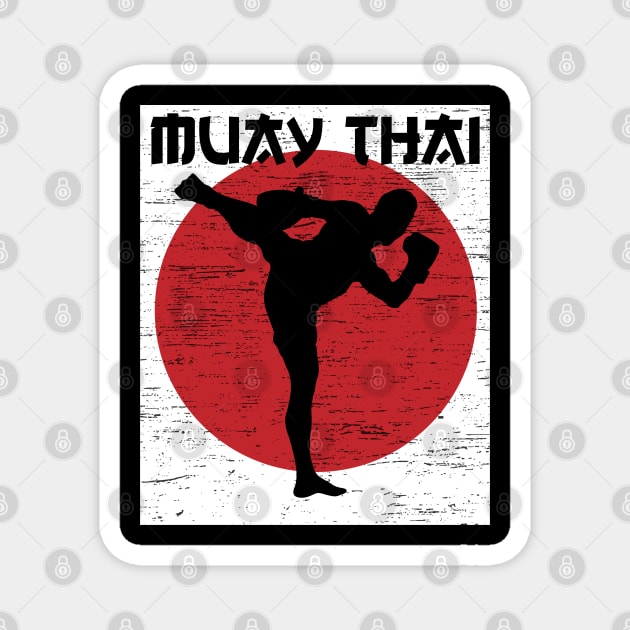 Classic Muay Thai T-Shirts For Men Women MMA Kickboxing Gift Magnet by RK Design