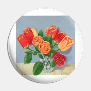 Rose Still Life Pin