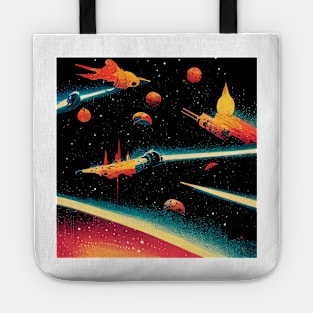 Retro Space Battle Tote