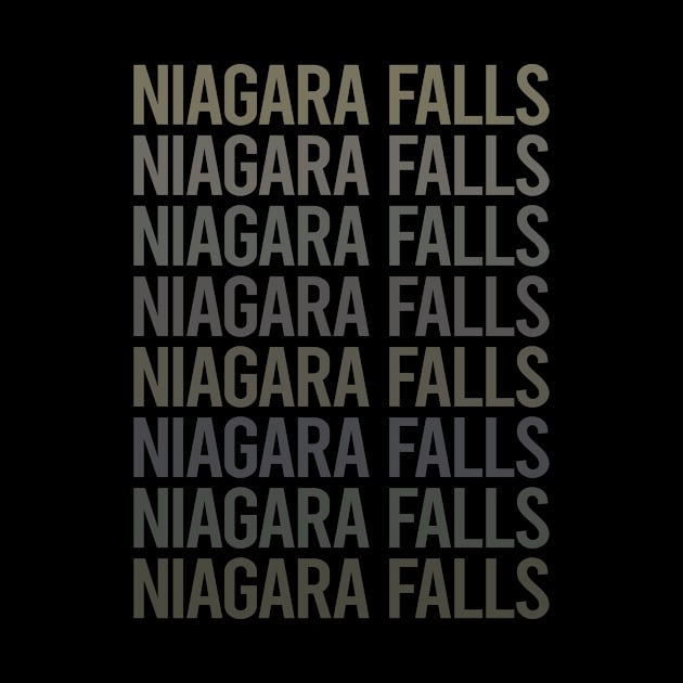 Gray Text Art Niagara Falls by flaskoverhand