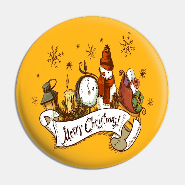 Merry Christmas Pin by MACIBETTA