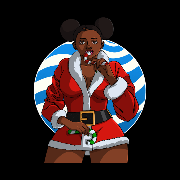 Black Santa Claus Gangster Christmas by Noseking