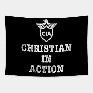 CIA Christian in Action Grunge Tapestry