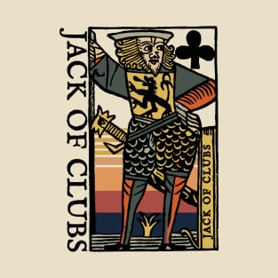 Vintage Character of Playing Card Jack of Clubs T-Shirt