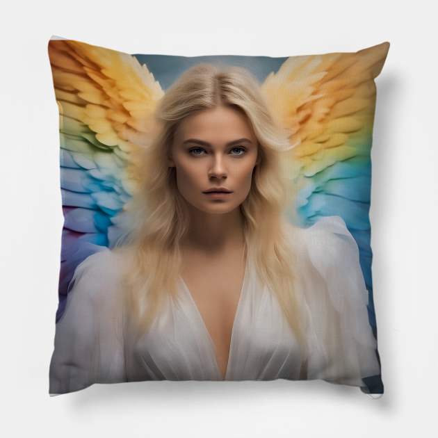 Beautiful angel Pillow by bogfl