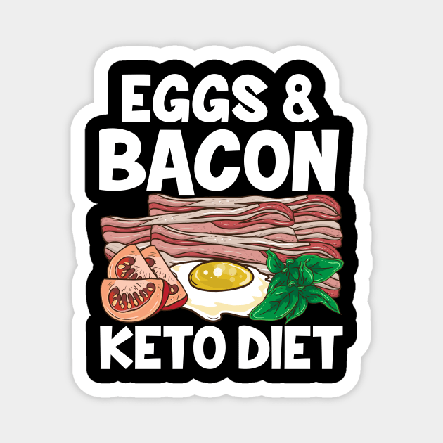 Cute Eggs & Bacon Keto Diet No Carb Dieting Magnet by theperfectpresents