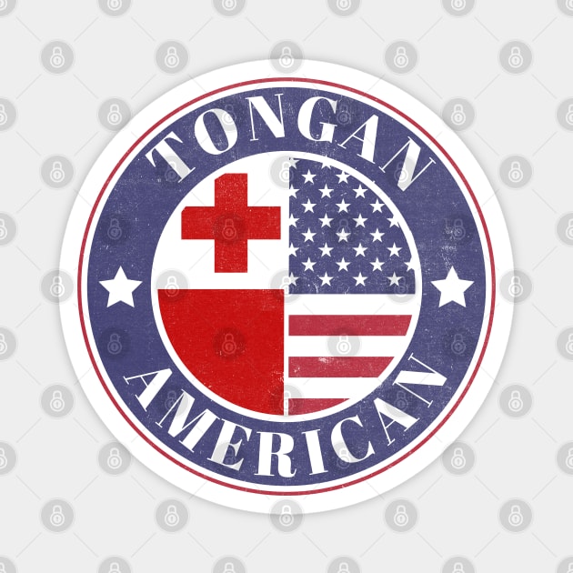 Proud Tongan-American Badge - Tonga Flag Magnet by Yesteeyear