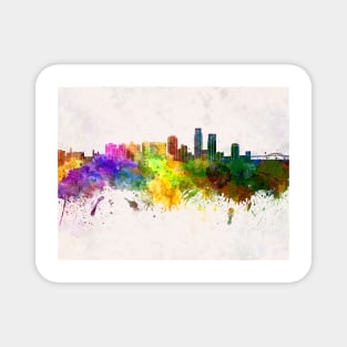 Corpus Christi skyline in watercolor background Magnet