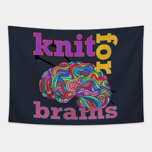 Knit For Brains Tapestry