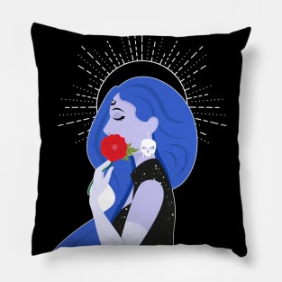 Blue evil Pillow