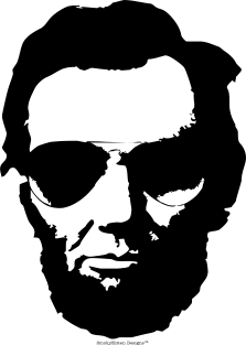 Cool Abraham Lincoln Wearing Aviator Sunglasses (Black) Magnet