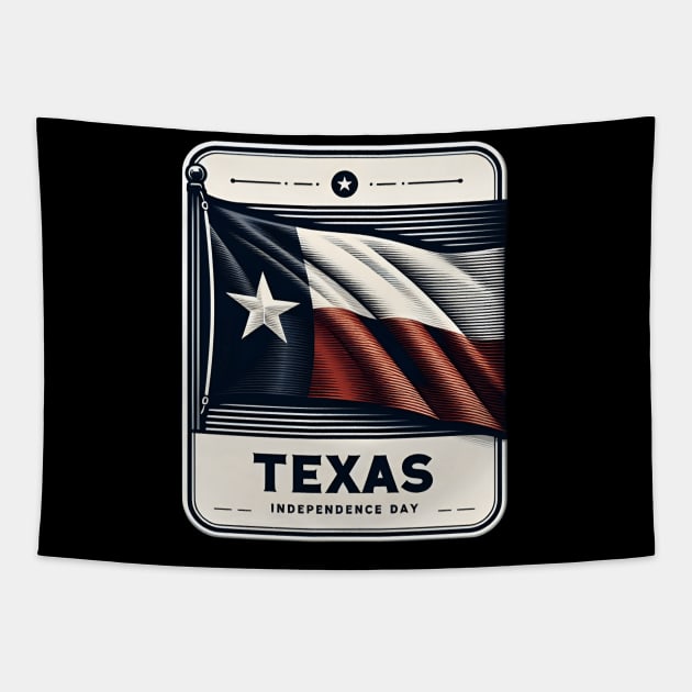 LoneStar Minimalist: Trendy Texas Independence day Tapestry by CreationArt8