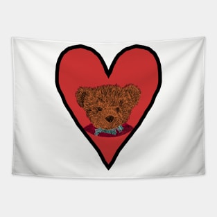 My Valentines Day Bear Tapestry