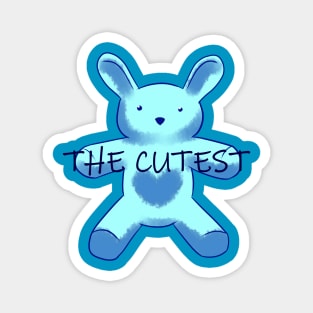 The cutest bunny blue Magnet