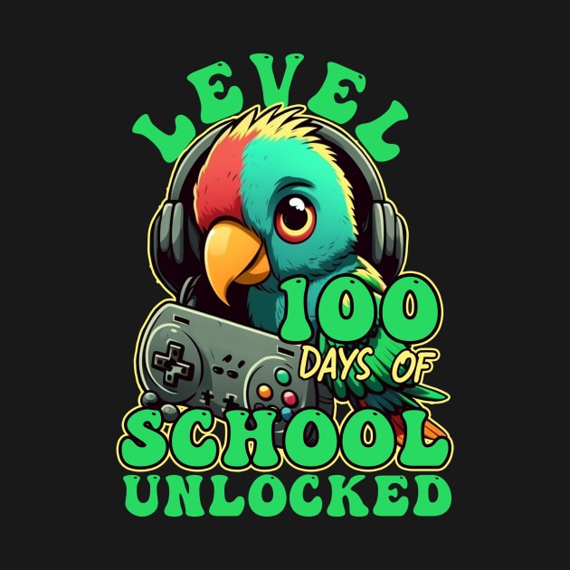 Level 100 Days Of School Unlocked Gamer Video Games Boys by Giftyshoop