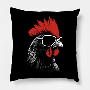 Chicken Sunglasses Pillow