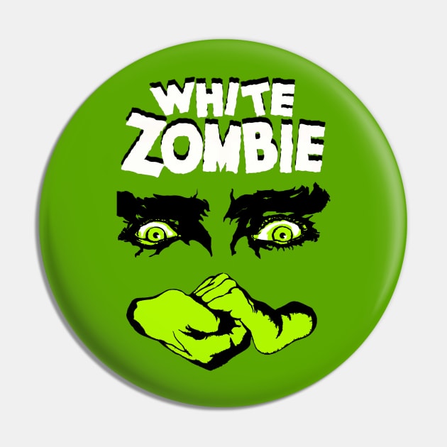 White Zombie Pin by GuitarManArts