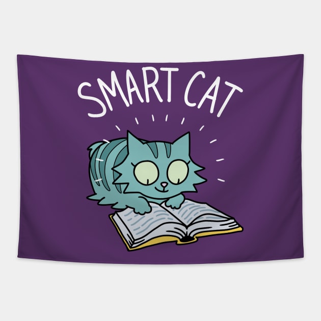 Smart Cat Tapestry by spacecoyote