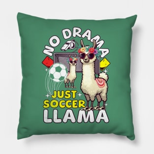 Soccer Girl Llama Pillow